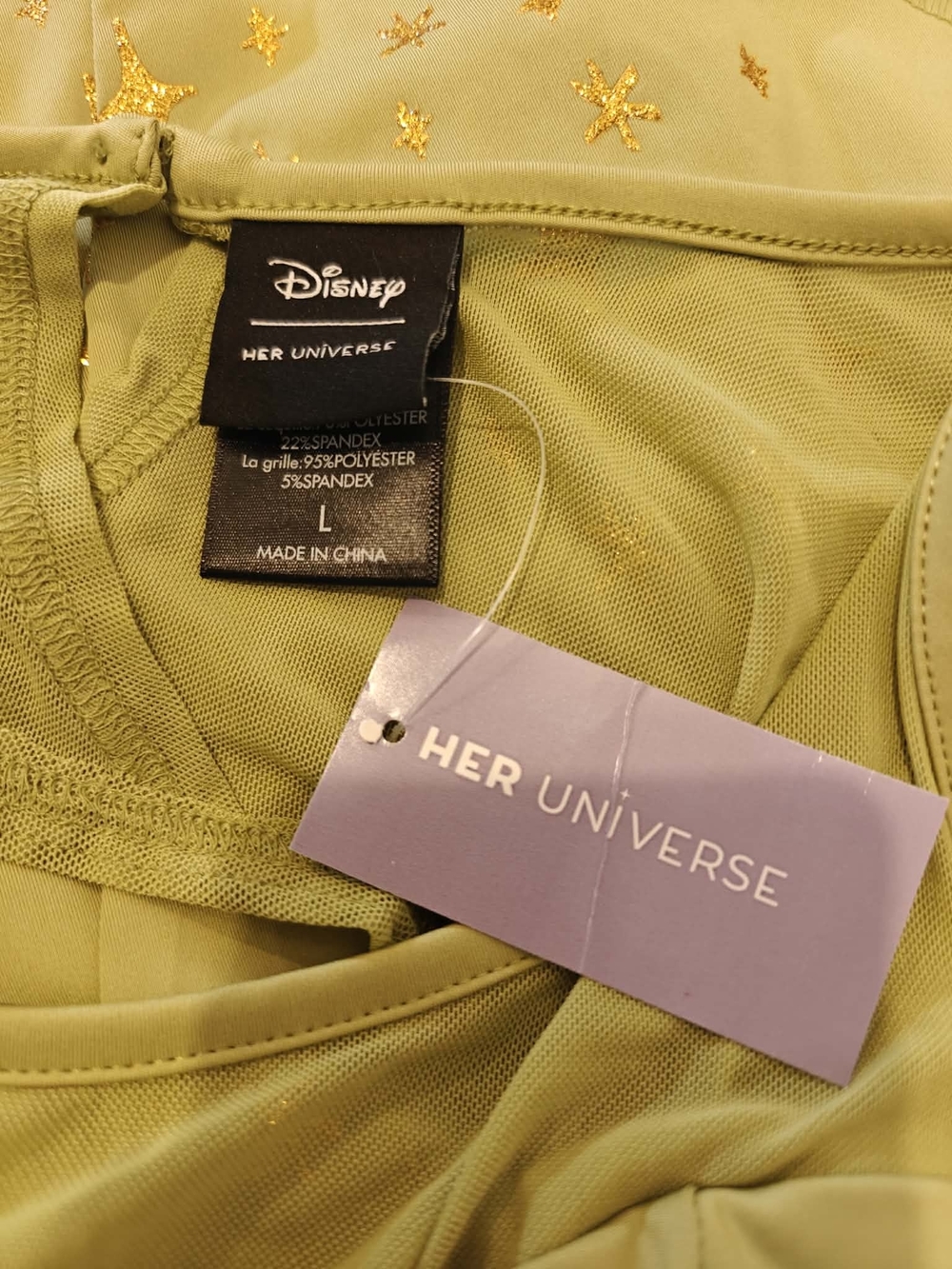 New" Her Universe Disney Peter Pan Tinker Bell Athletic Dress "Her Universe" - Picture 6 of 6